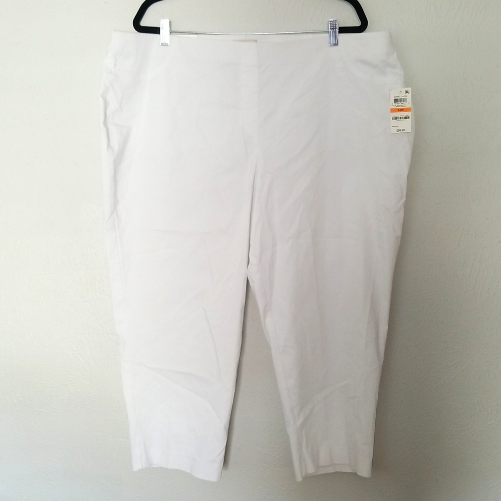 Style & Co 24w Bright White Mid Rise comfort waist Capri